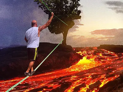 Do u even slack bro? bald cutt offs dad lava slack slackline