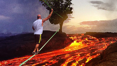 Do u even slack bro? bald cutt offs dad lava slack slackline