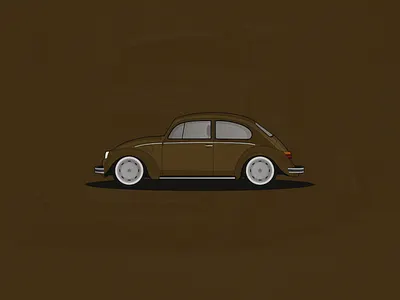 VW Kaefer (Beetle) illustration 2d 2d art 2d illustration animation 2d automotive automotive design beetle car classic car design digital digital art digital illustration drawing flat flat design flat illustration illustration logo vector