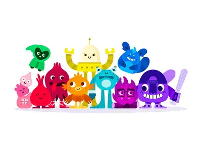 The World of Wee animals branding cartoon character design characters children church create creatures cute fantasy flat illustration kids monster monsters mythical mythology story vector