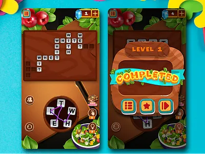 Word Puzzle Game Design adobe illustrator adobe photoshop cc adobe xd android app design app branding design design app free icon illustration ios ios app logo mobile music psd typography ui vector