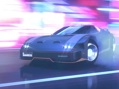 Quadra V-Tech drifting. Inspired by Cyberpunk 2077. car cinema 4d cyberpunk 2077 cyperpunk drift neon octane quadra v tech retro smoke