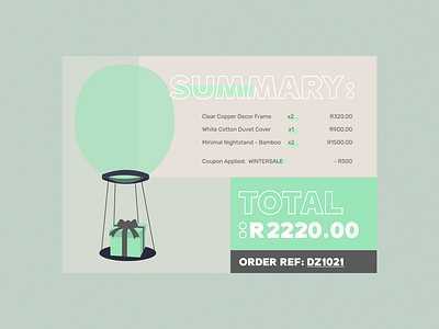 DailyUI - 017 - Email reciept adobe adobe xd dailyui dailyui 017 design illustration interface minimal ui vector