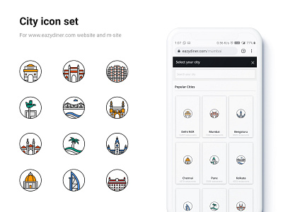 City Icon set brand cityicon icon icon design icons icons pack iconset lineillustration ui vector