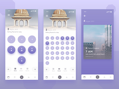 Global Calendar App UI agenda app app design app ui calendar design global calendar interface ios ios app design reminders travel ui ui design user experience user interface ux