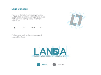 LANDA logo concept branding design logo