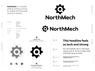 NorthMech - Logo Design 🔍⚙️ branding branding logo gear icon icon design identity design logo logo creative logo design logo grid logo presentation mech mechanic north northmech smart logo staffing sun sweden user