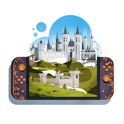 Carreg Mach Monastery brush design fanart fire emblem illustration illustrator nintendo skyline switch texture vector vector illustration vectorart