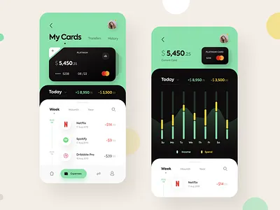 Mobile Banking App 🏦 account page bank app banking app card listing credit card page finance app mobile banking app my credit card