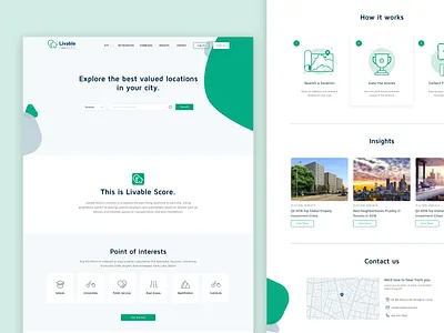 Landing page - Livable score geometric hero header landing page locations minimalist scores