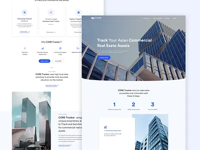 Landing page - CORE Tracker hero header hero image hero section landing page valuation