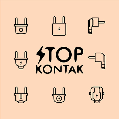 stop kontak art design graphic design handlettering illustration illustrator lettering letters logo photoshop vector