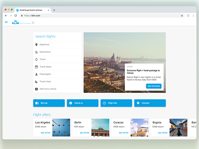 ✈️ KLM website redesign preview desktop flight klm redesign travel ui ux