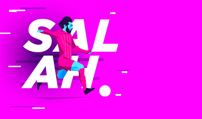 Mo Salah experiment football illustration mo salah neon soccer typography vector