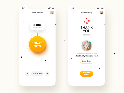 Donation App app design donation interface nikitin nikitinteam ui ux