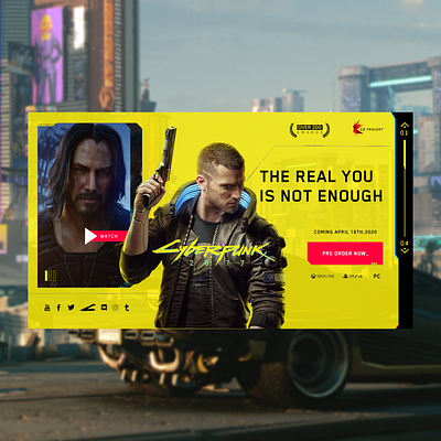 Cyberpunk 2077 Landing Page Redesign cdpr concept cyberpunk cyberpunk 2077 design landing page redesign ui ux web website design