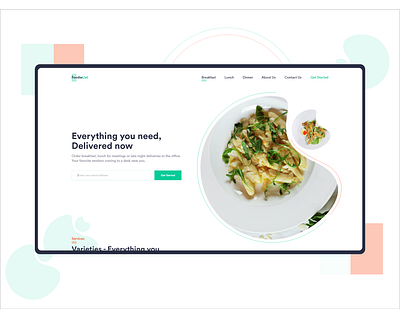 Food Delivery app branding clean design dribbble food minimal ui ux vector web web design