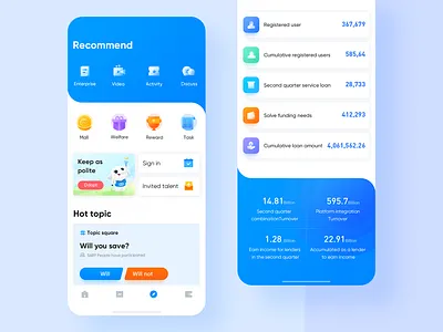 Financial discovery page financial app financial dashboard icon ui