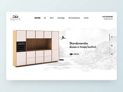 Scandinavian furniture design - Website Sneken animated transition animation clean furniture hero hygge kitchen minimalizm modern design motion product scandinavian scandinavian design simple ui ux web webdesign website white