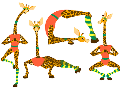 Giraffe character design 2d 2d art 2d character character design illustraion illustration art