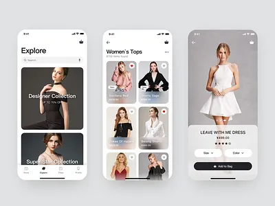 Shopping app design shopping ui