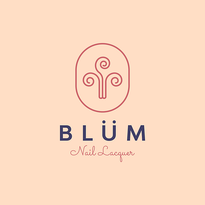 Blum Nail Lacquer bloom brand brand identity elegant feminine flat flower growth icon illustration lacquer logo logomark mark monogram nail symbol typography