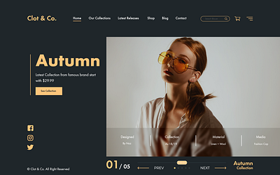 Clot & Co. | Fashion Website adobe xd app branding clean design clothes clothing clothing brand design dribble ecommerce fashion flat design minimal minimalism ui ux web web design website