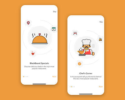 Onboarding Screens - Restaurant App food app mobile onboarding onboarding screen restaurant ui ux ui design