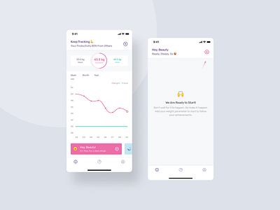 Weight Tracker App applicaiton design ios ios app iphone iphone x tracker ui ux weight weight loss