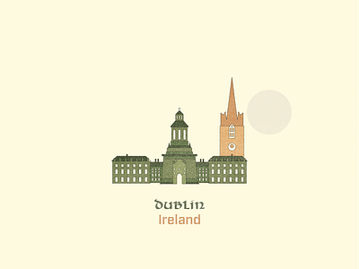 DUBLIN, IRELAND city cityscape derek mohr dublin guinness hiking illustration ireland textured travel traveling wandering