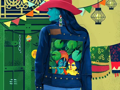 Indian Woman design illustration vector vector art