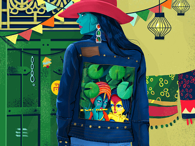 Indian Woman design illustration vector vector art