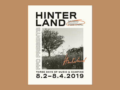 Hinterland Music Festival Poster festival branding handlettering music music festival poster poster a day poster art posters typography typography art typography poster