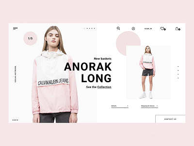 Winter Fashion Website - Animation animation branding design displacement fashion flat motion ui ux vector video website