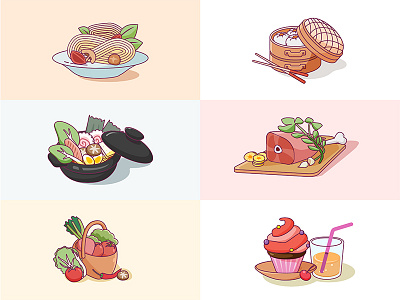 Food illustration Icon icon 插图