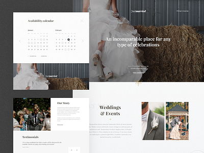 Just Married ui webdesign wedding