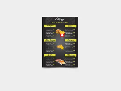 Fast Food Menu design fast food menu
