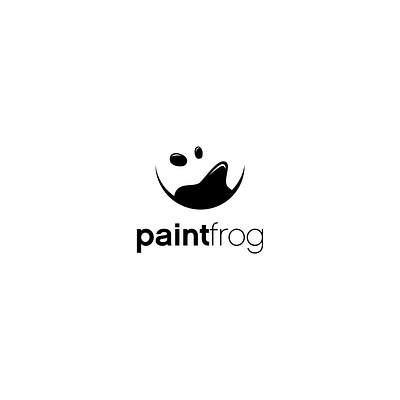 paint frog black brand design design frog logo paint simple vector