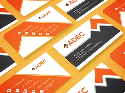 ADEC - Business card Mockup adobe illustrator adobe photoshop brand branding branding design bright business card card art card design colorful design icon identity identity branding illustration logo mockup redesign stationery design typography