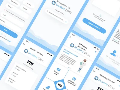 Health Clinic app UI concept app design ios ios app design ui uiux ux