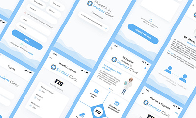 Health Clinic app UI concept app design ios ios app design ui uiux ux