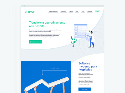 Cirrus Homepage ehr healthcare landing landingpage web web design webdesign webpage website website design