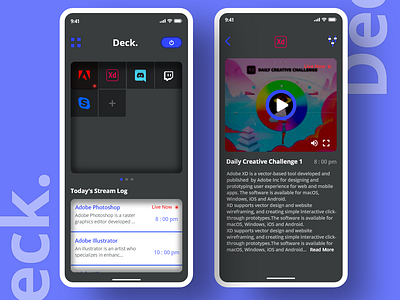 Deck Controller App adobe xd app controller live stream remote xddailychallenge