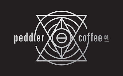 Peddler Coffee Co. black cafe caffeine coffee company design graphicdesign line linear logo mono monoline monoweight peddler phila philly phl silver type typography