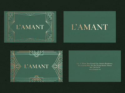 L'amant Gold Card card design illustration logo logotype monoline rawtype type typography vietnam