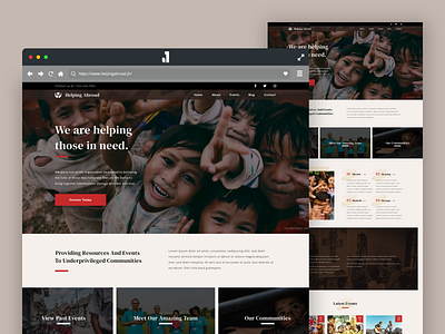 2019 Weekly Design #33/52 adobe xd charity design non profit nonprofit organization ui uidesign uipractice volunteer web website