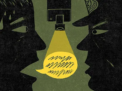 Videotape All Poliice Interrogations confession editorial illustration illustration nytimes police