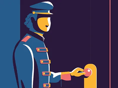 Customer first blue customer service flat graphic design hotel human illustration luxury service vector