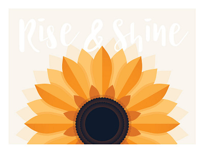 Sunflower design flower grow illustration illustrator morning poster poster art print rise shine sun sunflower