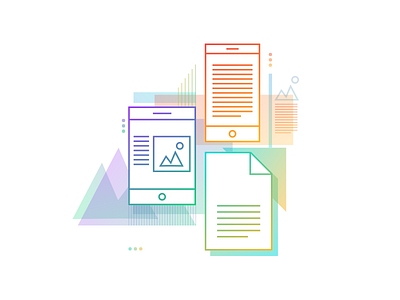 Brand Graphic Exploration brand design branding color gradients icons lineart